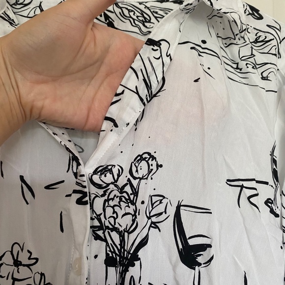 🍷💐 NEW Women's XL Wine Glass Dinner Party Blouse - Cocktails, Charcuterie - Picture 12 of 14